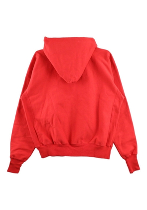 SAINT MXXXXXX logo-print cotton hoodie - Red