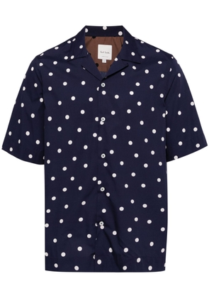 Paul Smith polka dot-print cotton shirt - Blue