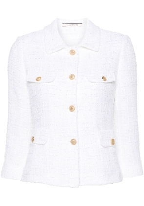 Tagliatore tweed cropped jacket - White