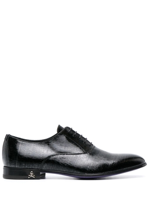 Philipp Plein almond-toe leather loafers - Black