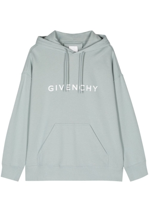 Givenchy logo-print cotton hoodie - Blue