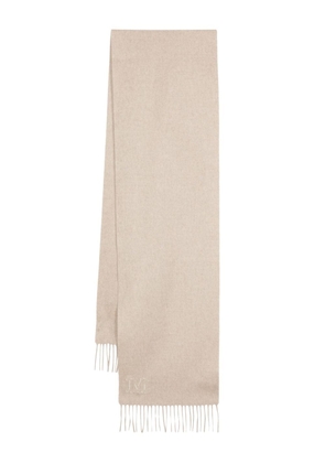 Max Mara cashmere fringed scarf - Neutrals