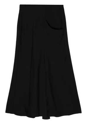 Yohji Yamamoto wool A-line skirt - Black