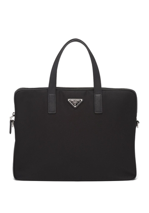 Prada triangle-logo briefcase - Black