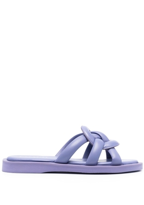 Coach Issaa leather flat sandals - Purple
