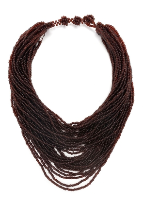 LEMAIRE layered bead choker necklace - Brown