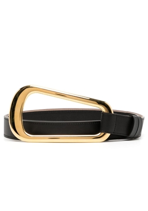 Michael Kors Collection Organic buckle-fastening leather belt - Black