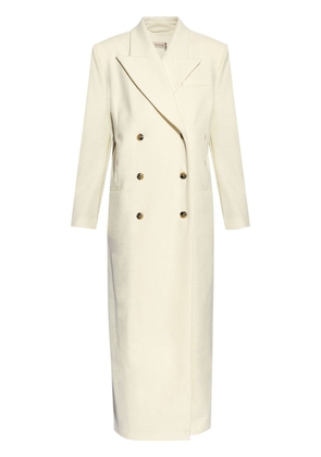 The Mannei double-breasted wool coat - White