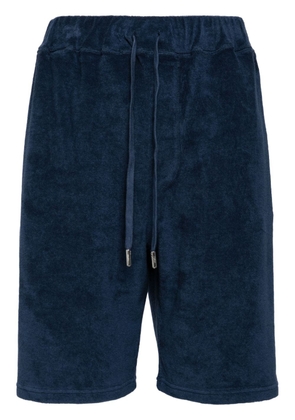 Fedeli terry cloth-effect track shorts - Blue