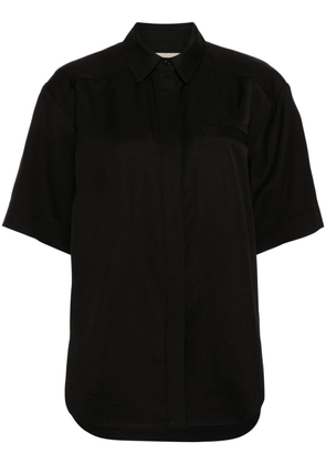 Loulou Studio canvas short-sleeves shirt - Black
