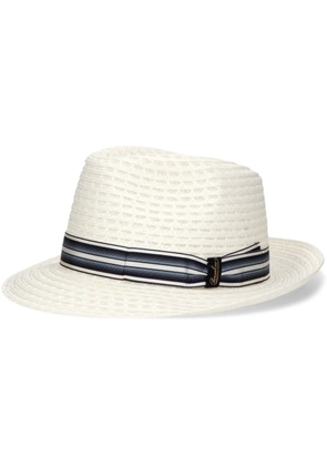 Borsalino Edward braided sun hat - White