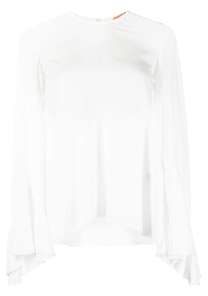 Nº21 flared-cuff blouse - White