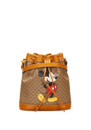 Gucci Pre-Owned Mini GG Supreme Mickey Mouse bucket bag - Brown