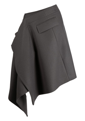 sacai asymmetric tailored midi skirt - Grey