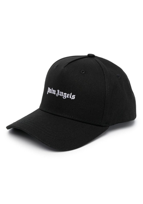 Palm Angels logo-embroidered cotton cap - Black