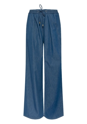 Emporio Armani high-rise wide-leg trousers - Blue