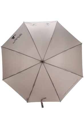 Off-White logo-print umbrella - Grey