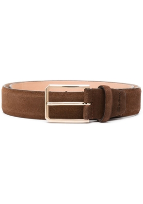 Santoni square buckle belt - Brown