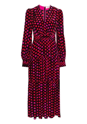 DVF Diane von Furstenberg Gil Magic Dot Berry-print dress - Black