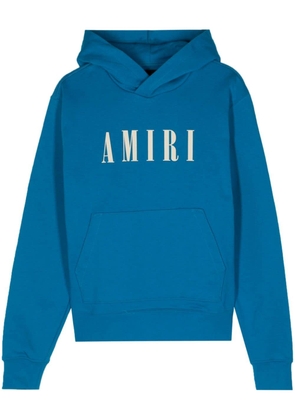 AMIRI logo-print cotton hoodie - Blue