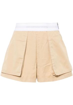 Alexander Wang high-waisted cargo shorts - Brown