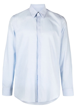 FENDI FF monogram-jacquard cotton shirt - Blue