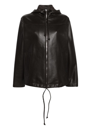 Bottega Veneta hooded leather jacket - Brown