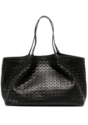 Serapian textured shoulder bag - Black
