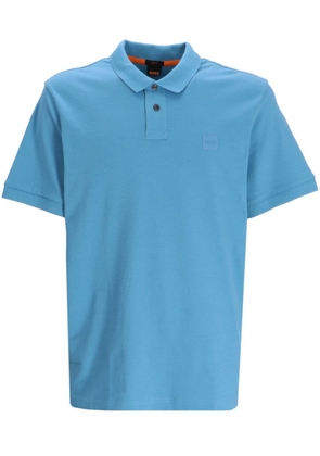 BOSS appliqué-logo polo shirt - Blue