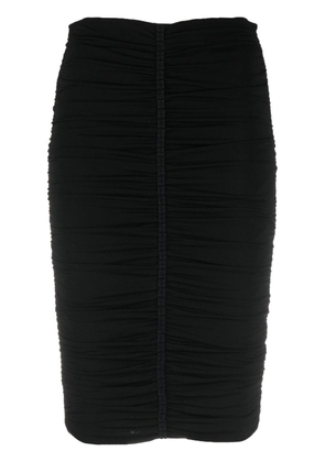 Givenchy 4G-embroidered ruched skirt - Black