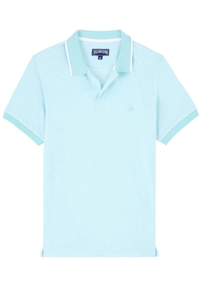 Vilebrequin logo-embroidered organic cotton polo shirt - Blue