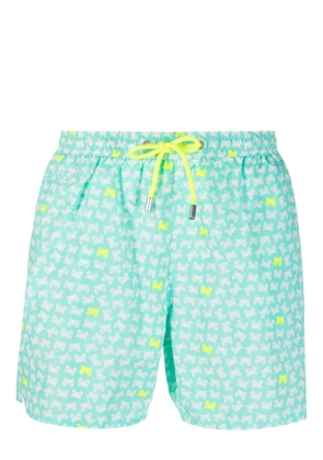 MC2 Saint Barth crab-pattern print swim shorts - Blue