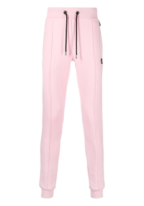 Philipp Plein skinny-fit track pants with logo patch - Pink