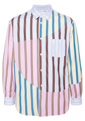 Comme Des Garçons Shirt patchwork striped shirt - Blue