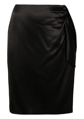 Saint Laurent knot-detailing silk skirt - Black
