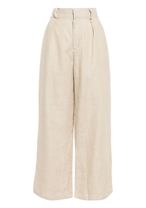 Faithfull the Brand Ida wide-leg linen trousers - Neutrals