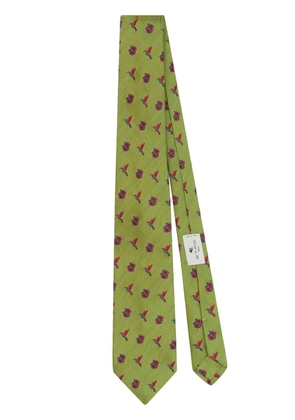 ETRO patterned-jacquard silk tie - Green