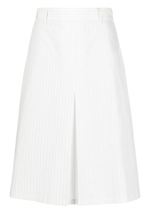 MM6 Maison Margiela pinstriped midi skirt - White