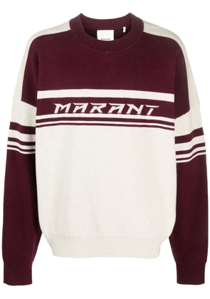 MARANT logo intarsia-knit jumper - Red