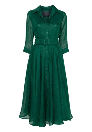 Samantha Sung Aster linen midi dress - Green