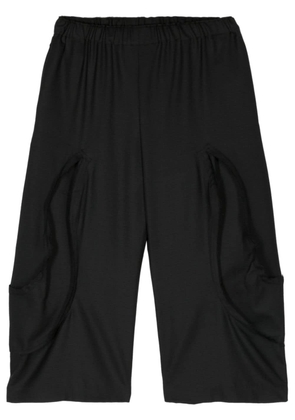 Comme Des Garçons raw-cut panelled cropped trousers - Black