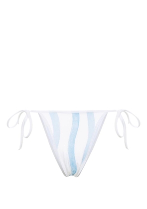 Casablanca wave-print bikini bottoms - White
