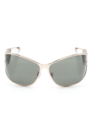 Blumarine wraparound-frame sunglasses - Gold