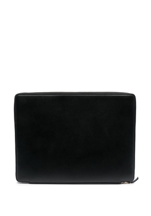 Comme Des Garçons Wallet leather zipped briefcase - Black