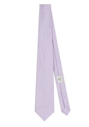 ETRO patterned-jacquard silk tie - Purple