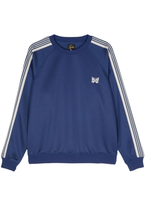 Needles Track logo-embroidered sweatshirt - Blue