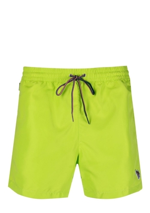 Paul Smith logo-patch drawstring swim-shorts - Green