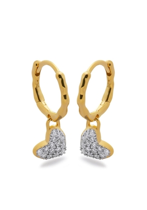 Monica Vinader heart-pendant hoop earrings - Gold