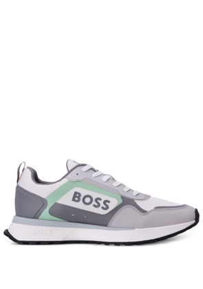 BOSS logo-print mesh sneakers - Grey