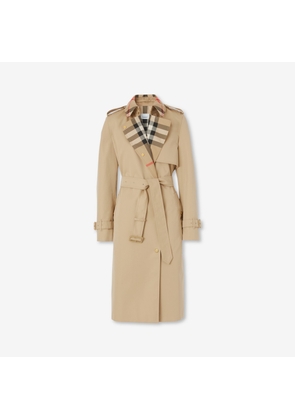 Burberry Long Check Collar Trench Coat